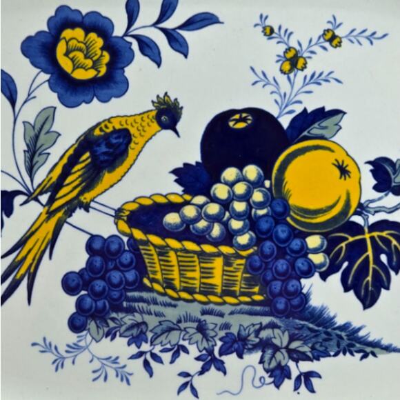Spode England | Blue Bird Platter-S374 | Size 14.25x11 - Picture 2 of 5